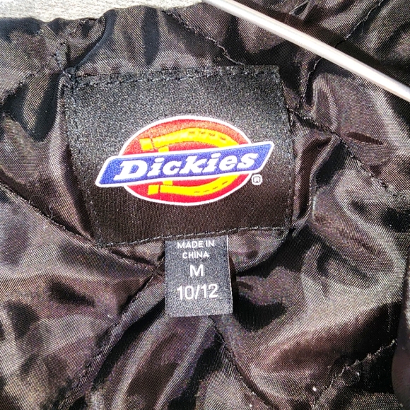 Dickies Girls Hooded Black Cotton Long Sleeve Padded Lined Jacket Size Medium - Picture 3 of 5